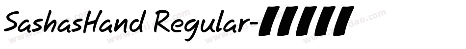 SashasHand Regular字体转换